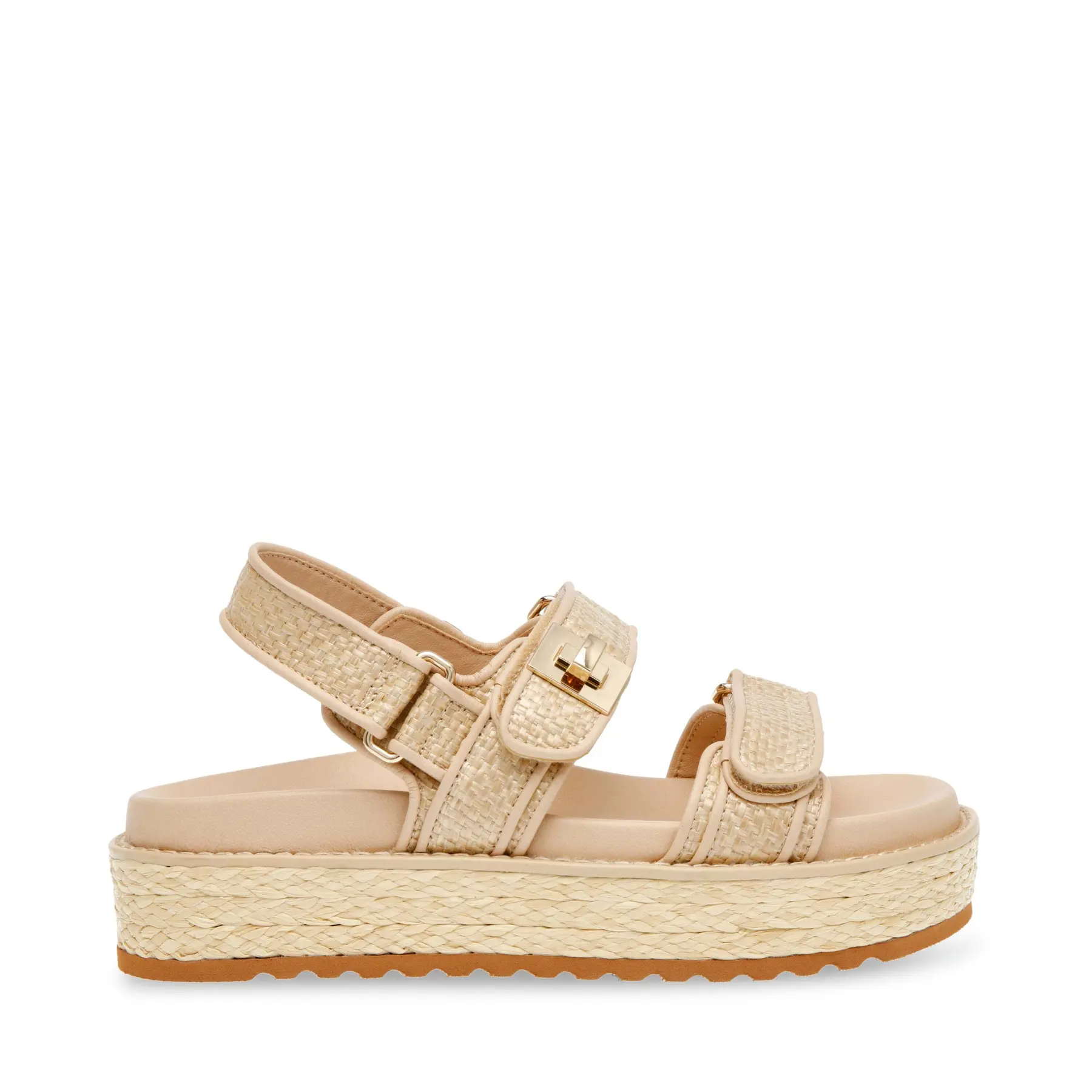 Steve Madden BIGMONA platform sandal in natural raffia